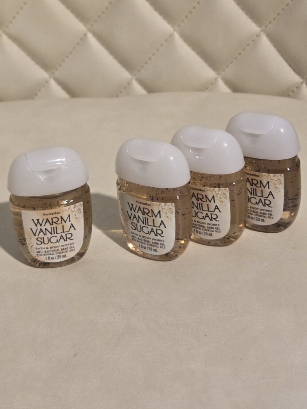 Warm Vanilla Sugar PocketBac Hand Sanitizer Lot of 4 Bath & Body Works